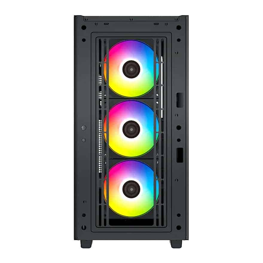 (image for) DeepCool CG560 Tempered Glass Black Mid Tower PC Gaming Case inc 3x 120mm ARGB Fans